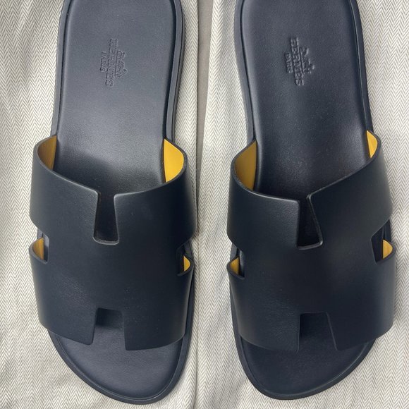 Hermès Brand New, Unworn Men's Izmir sandal - Black - Size 43.5 w/Box - Picture 8 of 13